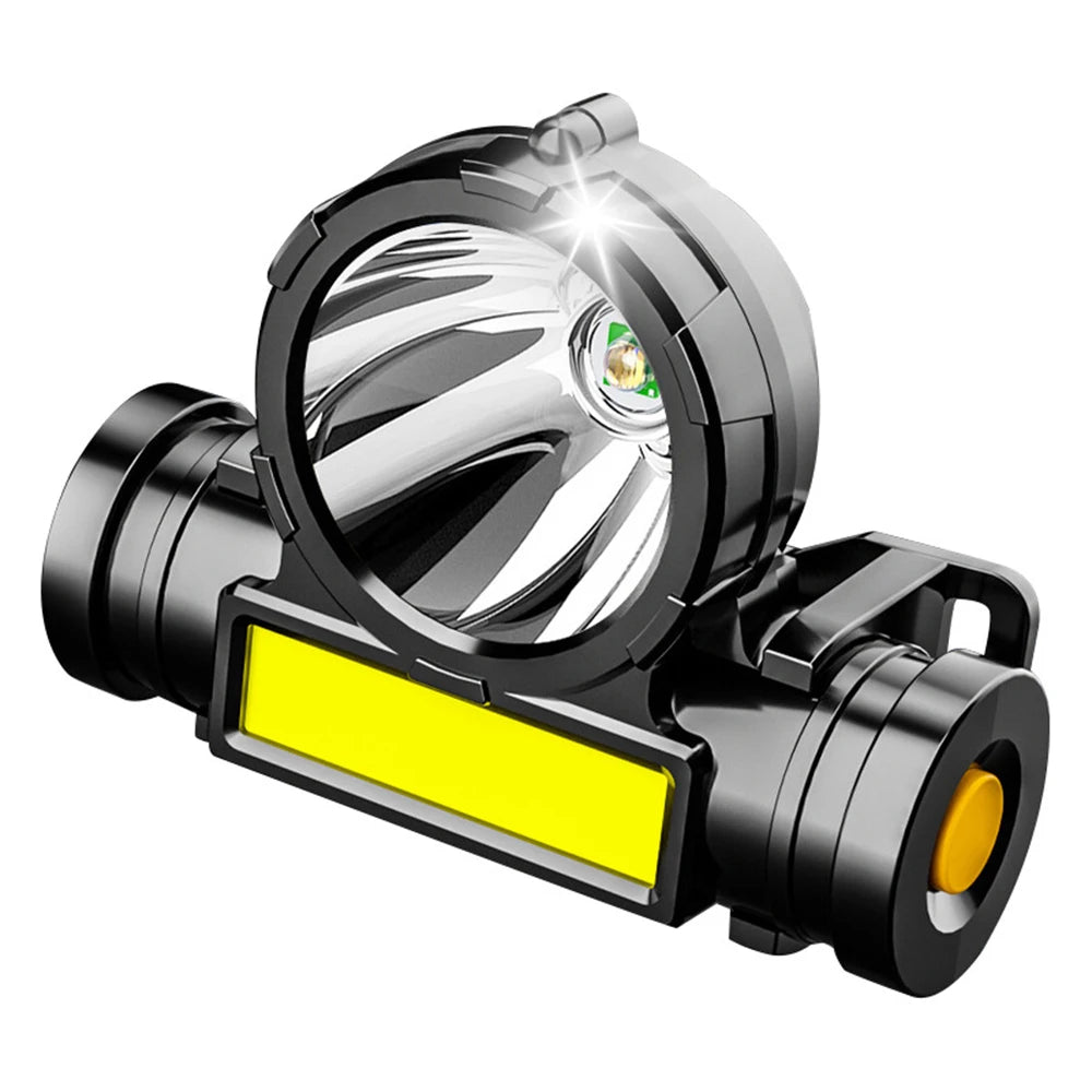 USB Rechargeable LED Headlamp – Waterproof Head Torch for Camping, Fishing, Outdoors